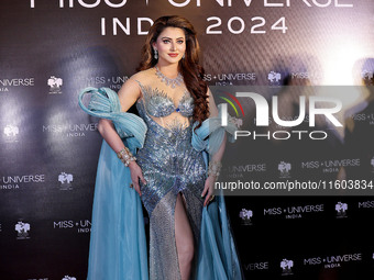 Miss Universe India 2015 and Bollywood actor Urvashi Rautela arrives during the grand finale of Miss Universe India 2024 in Jaipur, Rajastha...