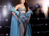 Miss Universe India 2015 and Bollywood actor Urvashi Rautela arrives during the grand finale of Miss Universe India 2024 in Jaipur, Rajastha...