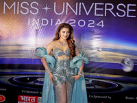 Miss Universe India 2015 and Bollywood actor Urvashi Rautela arrives during the grand finale of Miss Universe India 2024 in Jaipur, Rajastha...