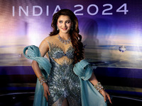 Miss Universe India 2015 and Bollywood actor Urvashi Rautela arrives during the grand finale of Miss Universe India 2024 in Jaipur, Rajastha...