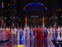 Contestants participate in the grand finale of Miss Universe India 2024 in Jaipur, Rajasthan, India, on September 22, 2024. (