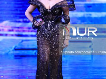 Miss Universe India 2015 and Bollywood actor Urvashi Rautela attends the grand finale of Miss Universe India 2024 in Jaipur, Rajasthan, Indi...