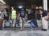 People who flee their villages in southern Lebanon are received at an art institute transformed into a shelter for persons displaced by conf...