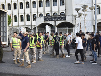 People who flee their villages in southern Lebanon are received at an art institute transformed into a shelter for persons displaced by conf...