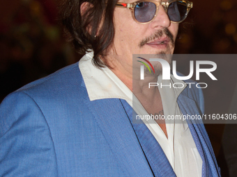 Johnny Depp arrives at the Maria Cristina hotel during the 72nd San Sebastian International Film Festival in San Sebastian, Spain, on Septem...