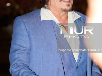 Johnny Depp arrives at the Maria Cristina hotel during the 72nd San Sebastian International Film Festival in San Sebastian, Spain, on Septem...