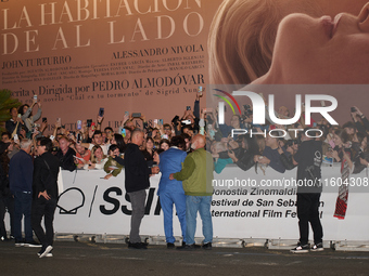 Johnny Depp arrives at the Maria Cristina hotel during the 72nd San Sebastian International Film Festival in San Sebastian, Spain, on Septem...