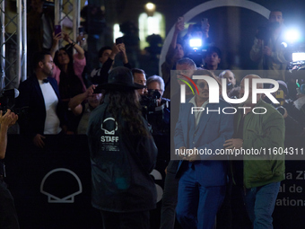 Johnny Depp arrives at the Maria Cristina hotel during the 72nd San Sebastian International Film Festival in San Sebastian, Spain, on Septem...