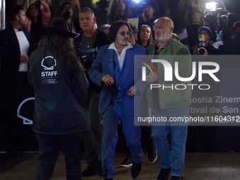 Johnny Depp arrives at the Maria Cristina hotel during the 72nd San Sebastian International Film Festival in San Sebastian, Spain, on Septem...