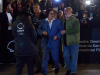 Johnny Depp arrives at the Maria Cristina hotel during the 72nd San Sebastian International Film Festival in San Sebastian, Spain, on Septem...