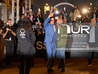 Johnny Depp arrives at the Maria Cristina hotel during the 72nd San Sebastian International Film Festival in San Sebastian, Spain, on Septem...