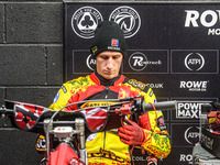 Leicester Lions' Max Fricke participates in the Rowe Motor Oil Premiership Grand Final 1st Leg between Belle Vue Aces and Leicester Lions at...