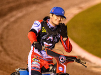 Belle Vue Aces' Antti Vuolas participates in the parade lap during the Rowe Motor Oil Premiership Grand Final 1st Leg between Belle Vue Aces...