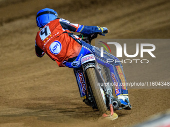 Belle Vue Aces' guest rider Niels K. Iversen is in action during the Rowe Motor Oil Premiership Grand Final 1st Leg between Belle Vue Aces a...