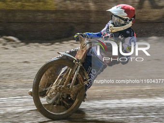 Belle Vue Aces' guest rider Niels K. Iversen is in action during the Rowe Motor Oil Premiership Grand Final 1st Leg between Belle Vue Aces a...