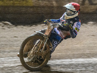 Belle Vue Aces' guest rider Niels K. Iversen is in action during the Rowe Motor Oil Premiership Grand Final 1st Leg between Belle Vue Aces a...