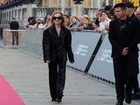 Isabelle Huppert attends the red carpet of the film Yeohaengjaui Pilyo during the 72nd San Sebastian International Film Festival in San Seba...