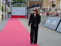 Isabelle Huppert attends the red carpet of the film Yeohaengjaui Pilyo during the 72nd San Sebastian International Film Festival in San Seba...