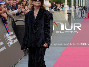 Isabelle Huppert attends the red carpet of the film Yeohaengjaui Pilyo during the 72nd San Sebastian International Film Festival in San Seba...