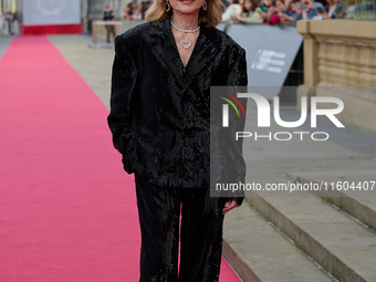 Isabelle Huppert attends the red carpet of the film Yeohaengjaui Pilyo during the 72nd San Sebastian International Film Festival in San Seba...