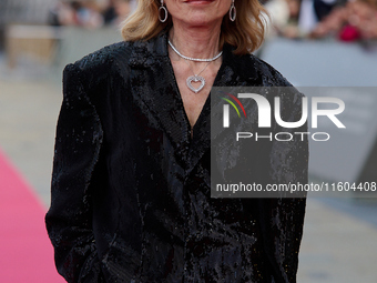 Isabelle Huppert attends the red carpet of the film Yeohaengjaui Pilyo during the 72nd San Sebastian International Film Festival in San Seba...