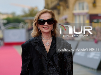 Isabelle Huppert attends the red carpet of the film Yeohaengjaui Pilyo during the 72nd San Sebastian International Film Festival in San Seba...