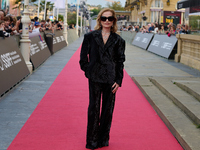 Isabelle Huppert attends the red carpet of the film Yeohaengjaui Pilyo during the 72nd San Sebastian International Film Festival in San Seba...