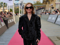 Isabelle Huppert attends the red carpet of the film Yeohaengjaui Pilyo during the 72nd San Sebastian International Film Festival in San Seba...