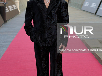 Isabelle Huppert attends the red carpet of the film Yeohaengjaui Pilyo during the 72nd San Sebastian International Film Festival in San Seba...