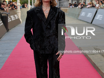 Isabelle Huppert attends the red carpet of the film Yeohaengjaui Pilyo during the 72nd San Sebastian International Film Festival in San Seba...