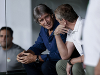 Manuel Pellegrini, head coach of Real Betis, during the La Liga EA Sports match between Real Betis and RCD Mallorca at Benito Villamarin in...