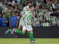 Giovani Lo Celso of Real Betis celebrates a goal during the La Liga EA Sports match between Real Betis and RCD Mallorca at Benito Villamarin...