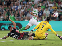 Vitor Roque of Real Betis reacts to a missed opportunity during the La Liga EA Sports match between Real Betis and RCD Mallorca at Benito Vi...