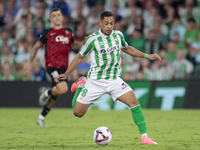 Vitor Roque of Real Betis is in action during the La Liga EA Sports match between Real Betis and RCD Mallorca at Benito Villamarin in Sevill...