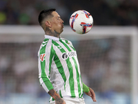 Chimy Avila of Real Betis controls the ball during the La Liga EA Sports match between Real Betis and RCD Mallorca at Benito Villamarin in S...