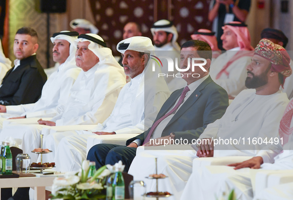 Qatar's Minister of Sports and Youth and Arabian Gulf Cup Football Federation (AGCFF) President Sheikh Hamad bin Khalifa bin Ahmed al-Thani...