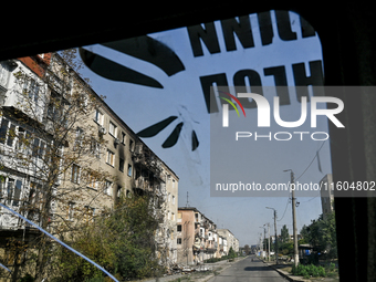 A residential building sustains damage from Russian shelling in the frontline city of Kurakhove, Pokrovsk district, Donetsk region, eastern...