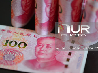 Chinese Yuan banknotes are pictured in Fuyang, China, on September 24, 2024. On September 24, the People's Bank of China announces that it w...