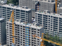 A China Resources property is under construction in Nanjing, Jiangsu province, China, on September 24, 2024. The People's Bank of China anno...