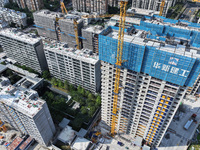 A China Resources property is under construction in Nanjing, Jiangsu province, China, on September 24, 2024. The People's Bank of China anno...