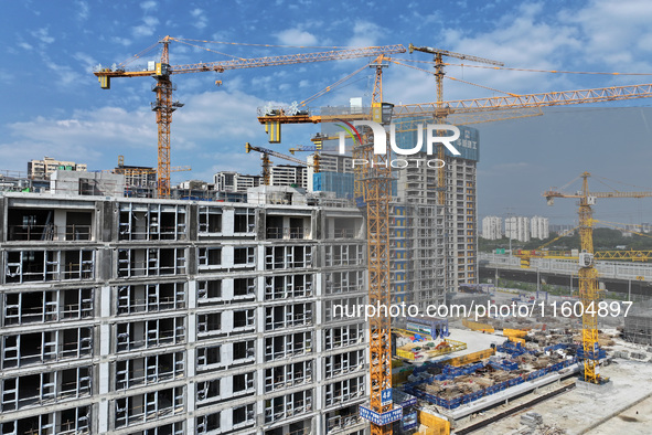 A China Resources property is under construction in Nanjing, Jiangsu province, China, on September 24, 2024. The People's Bank of China anno...