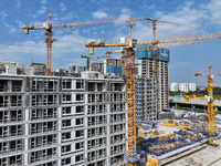 A China Resources property is under construction in Nanjing, Jiangsu province, China, on September 24, 2024. The People's Bank of China anno...