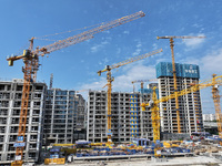 A China Resources property is under construction in Nanjing, Jiangsu province, China, on September 24, 2024. The People's Bank of China anno...