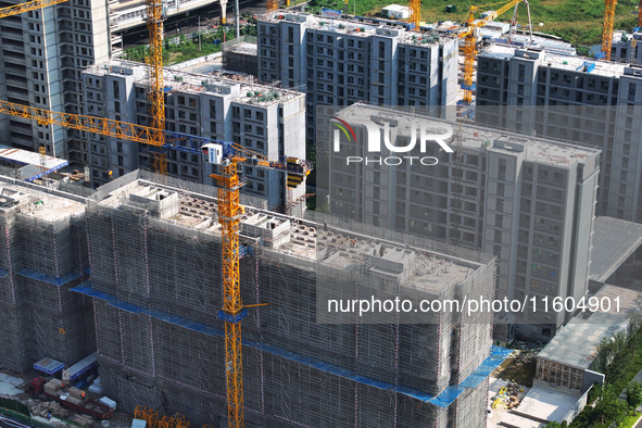 A China Resources property is under construction in Nanjing, Jiangsu province, China, on September 24, 2024. The People's Bank of China anno...