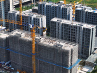 A China Resources property is under construction in Nanjing, Jiangsu province, China, on September 24, 2024. The People's Bank of China anno...