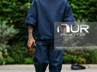 Lewis Hamilton of the Mercedes AMG F1 Team W15 poses for a portrait during the Formula 1 Singapore Grand Prix 2024 at the Marina Bay Circuit...