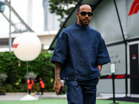 Lewis Hamilton of the Mercedes AMG F1 Team W15 poses for a portrait during the Formula 1 Singapore Grand Prix 2024 at the Marina Bay Circuit...