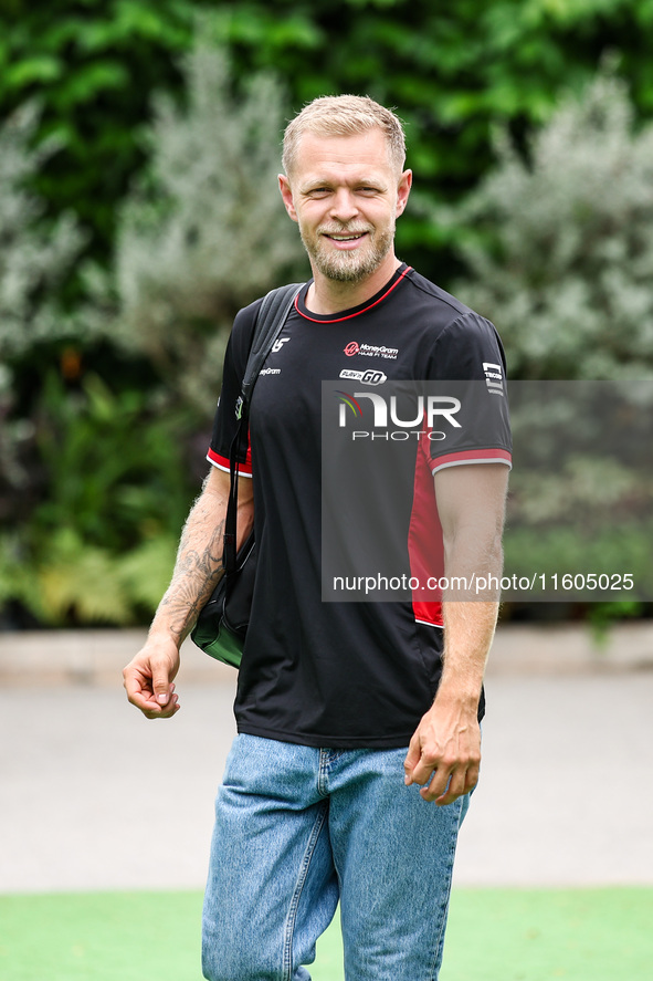 Kevin Magnussen of Haas F1 Team VF-24 Ferrari poses for a portrait during the Formula 1 Singapore Grand Prix 2024 at the Marina Bay Circuit...