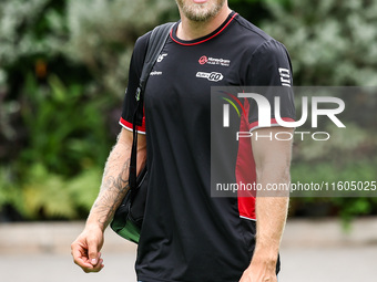 Kevin Magnussen of Haas F1 Team VF-24 Ferrari poses for a portrait during the Formula 1 Singapore Grand Prix 2024 at the Marina Bay Circuit...