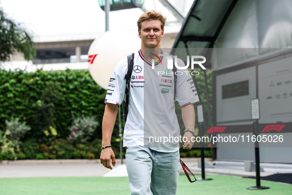 Mick Schumacher of Mercedes AMG F1 Team W15, portrait during the Formula 1 Singapore Grand Prix 2024 in Singapore, on September 19 to 22, 20...